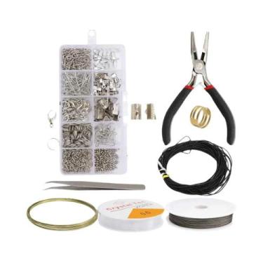 Imagem de Kit DIY Para Fazer Joias Com Fecho Lagosta, Argolas Abertas, Miçangas,
