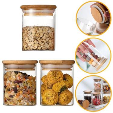 Imagem de Kit 200ml Potes De Vidro Premium Frasco Hermético Condimentos Temperos