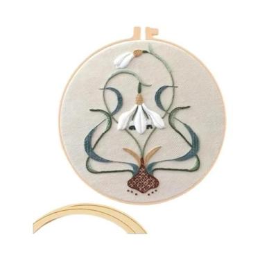 Imagem de Kit De Bordado De Guirlanda Floral Com Pássaros E Animais Em Cores Mis