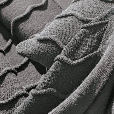 Imagem de Almofada Tricô 45cm X 45cm Altenburg Serenité Cinza Aço