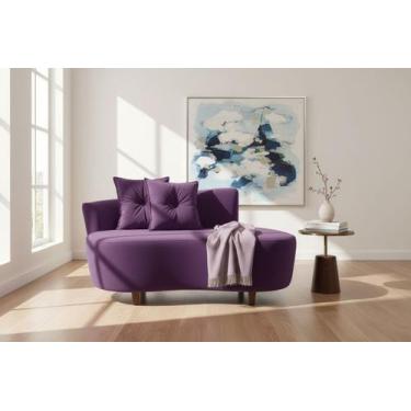 Imagem de Namoradeira Sofá Feijão Suria 150cm Orgânica Veludo - Mansão Decor