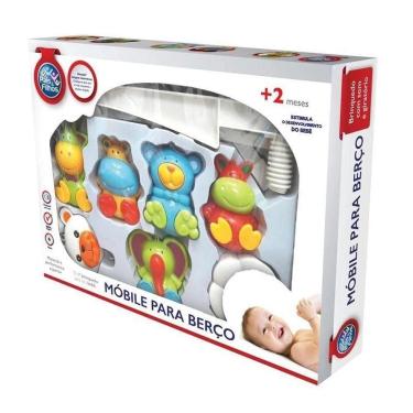 Imagem de Mobile Berço Descanso Bebê Espaço Musical Gira Colorido Zoo