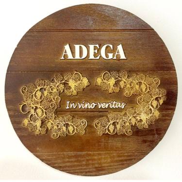 Imagem de Placa Adega In vino de parede em Fibra - Decoração
