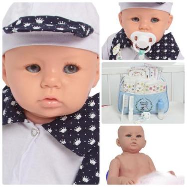 Imagem de Bebê Reborn Realista Recém Nascido Fofo Com Bolsa Acessórios - Cegonha