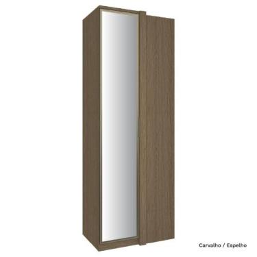Imagem de Guarda Roupa Modulado 01 Porta de Vidro Canto Reto Setiba - Móveis Rim