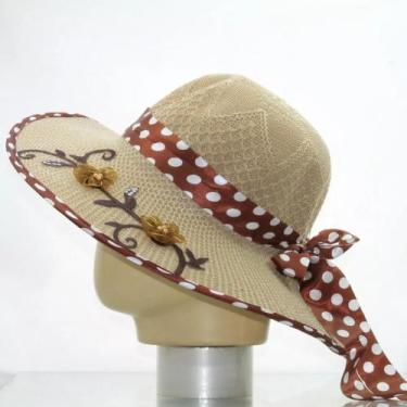 Imagem de Chapéu Praia Feminino Aba Larga Floppy Feminino Verão Sol - Trends, Ma