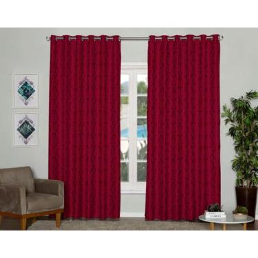 Imagem de Cortina Jacquard 4,00m X 2,70m Semi Blackout Sala Quarto - Raga Decora