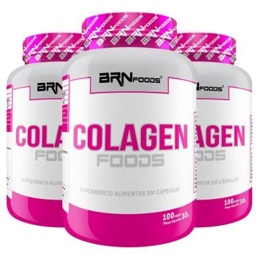 Imagem de Kit 3x Colágeno Foods 100 Cápsulas - BRN FOODS-Unissex