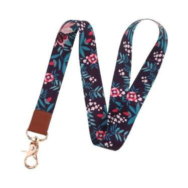 Imagem de Cordão De Pescoço Floral Para Chaveiro, Celular, USB E Crachá - Presen