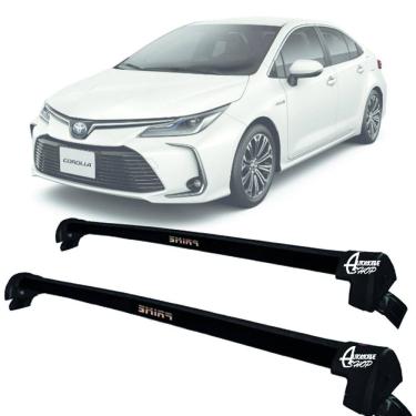 Imagem de Rack Teto Aluminio Prime Toyota Corolla 20 a 25 Preto PR199