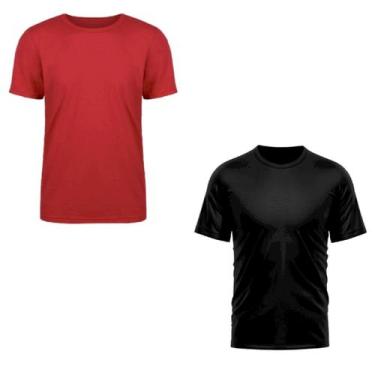 Imagem de Kit 2 Camisas Uv +50 Manga Curta Slim - C&C, Vermelho escuro, Preto, M