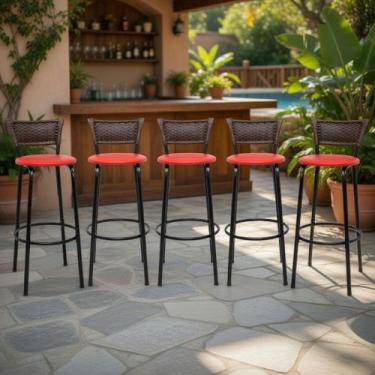 Imagem de Banquetas Alta Cadeiras Bancos Para Cozinha Gourmet Varanda Balcão Ilh