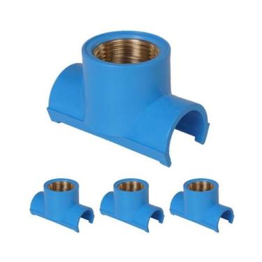 Imagem de Kit 4 Tapa Furo Tee Soldavel Rosca Metal 1/2 X 25mm- Estrela