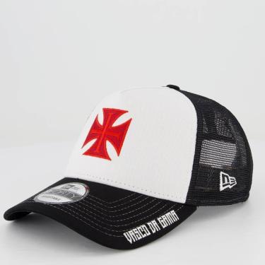 Imagem de Boné New Era Vasco Trucker 940 Branco e Preto-Unissex