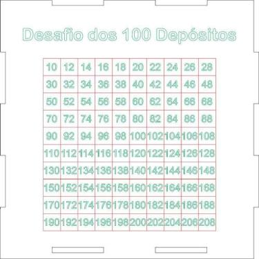 Imagem de Cofre para Juntar Dinheiro Desafios dos 100 Depósitos 1mil 5 Mil 10 Mi
