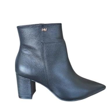 Imagem de Bota Feminina Bico Fico Atenas Couro Via Marte - Preto-Feminino