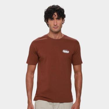 Imagem de Camiseta Nicoboco Sking Masculina, Marrom, GG