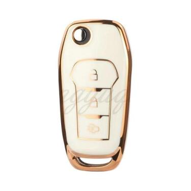 Imagem de Capa De Chave Remota De Carro TPU De 3 Botões Para Ford Figo Mondeo Ec