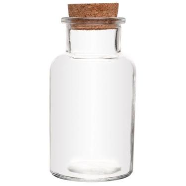 Imagem de Pote de vidro com tampa de cortiça rolha Ecocork Lyor 150 ml 6x6x11,5