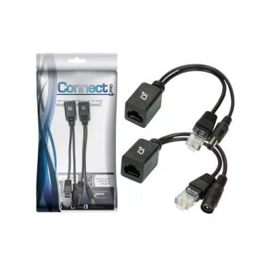 Imagem de Cabo adaptador poe macho/femea - preto par - CONNECT PRO