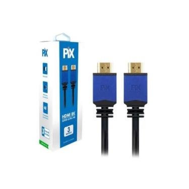 Imagem de Cabo HDMI 2.1 - 8K HDR 19P - 30AWG 1,5 M Super Ultra - Pix