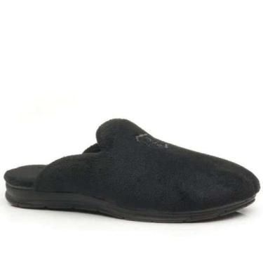 Imagem de Pantufa Pegada Atoalhada Masculina - Preto - 37, 37