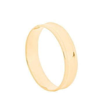 Imagem de Aliança de Casamento Ouro 18k Elegance Côncava 4,5 mm  - OSI, Ouro ama