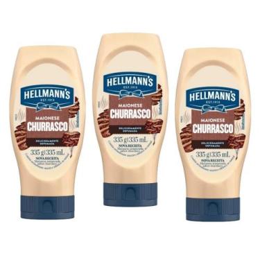 Imagem de Kit Com 3 Maionese Hellmanns Churrasco 335g/ml