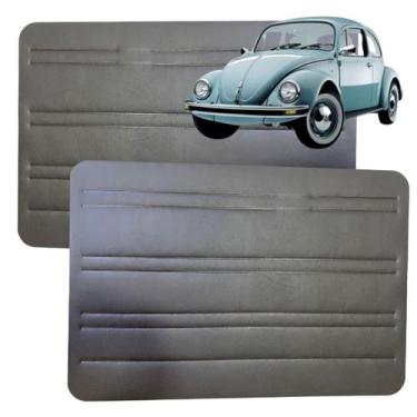 Imagem de Forro Porta Dianteira Preto Fusca 78 até 96 PVC - Rona