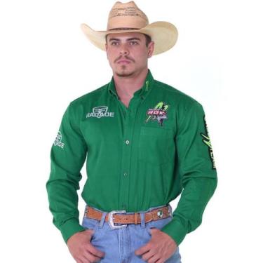 Imagem de Camisa Radade Country Bordada RDE Green Bull Team P/ Rodeio, Verde, EG