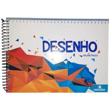 Imagem de Caderno de Cartografia e Desenho Capa Dura 60 Folhas Milimetradas Romi