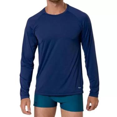Imagem de Camiseta Manga Longa Proteção Uv50+ Beachwear Mash 309.01 Marinho, P