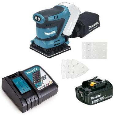Imagem de Lixadeira orbital a bateria Makita DBO480z 18v + 1 bateria de 3,0Ah + 