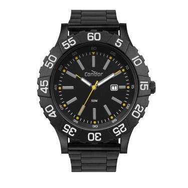 Imagem de Relógio Masculino Speed COPC32FO-7P Analógico com Pulseira de Aço Inox Mostrador Preto Condor