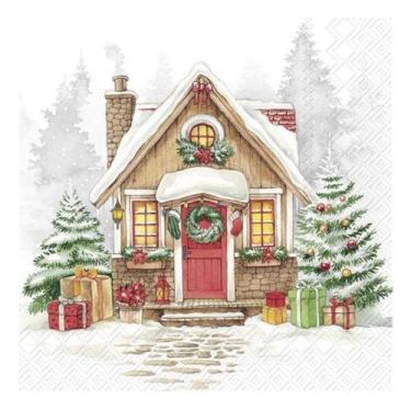 Imagem de Guardanapo Para Decoupage Papel Casa Festival de Natal 20un IHR