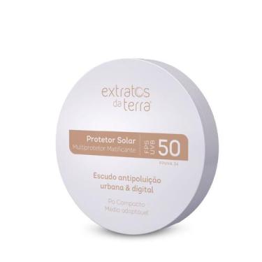 Imagem de Protetor Pó Compacto MÉDIO Extratos FPS50 12g - Extratos da Terra