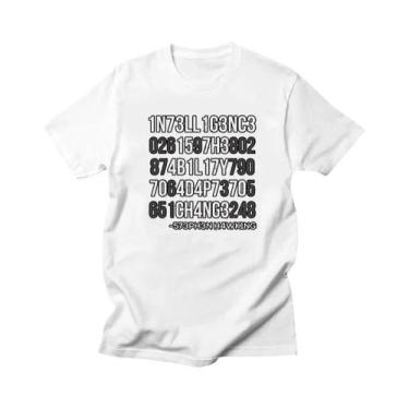 Imagem de Camiseta Masculina Oversized, Camiseta Engraçada Com Estampa Geek Inte