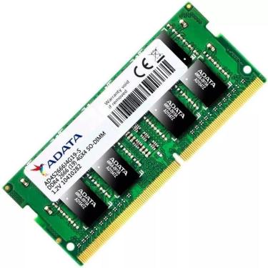 Imagem de Memória SODIMM 4GB DDR4 2666MHz Adata - para Notebook - Low Voltage 1.2v - AD4S2666J4G19S