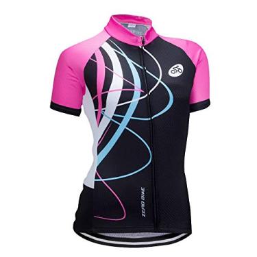 Imagem de Jérsei feminino de manga curta respirável para ciclismo, camisa de secagem rápida para ciclismo Tops para ciclismo de corrida Roupas para bicicleta de corrida