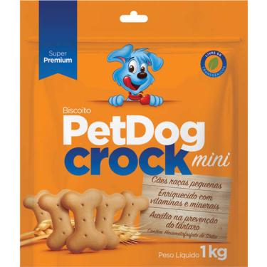 Imagem de Biscoito PetDog Crock para Cães Adultos Porte Pequeno Sabor Original - 1Kg