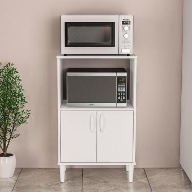 Imagem de Armário para Micro-ondas Politorno Facility com 2 Portas e 1 Prateleira - 58cm de largura
