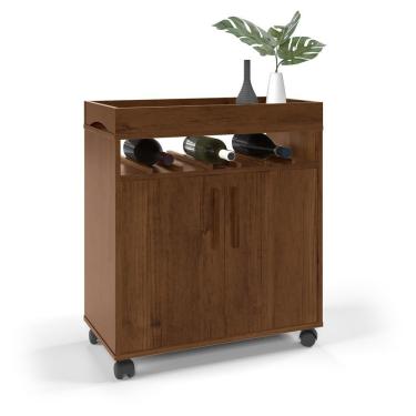 Imagem de Aparador Café Plus com Rodízios Canela Ofertamo Sala Estar