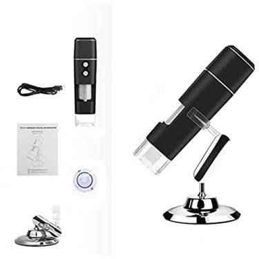 Imagem de Kit de acessórios para microscópio 1080P 2MP 50X 1000X Zoom Microscópio Portátil Microscópio Digital Sem Fio Slides (Cor: Preto)