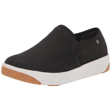 Imagem de BOGS Tênis feminino Kicker Slip on de couro, Preto, 35