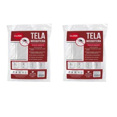 Imagem de Tela Mosquiteiro Proteção Casa 1,3 X 1,5 Cm E Fita Kit Com 2