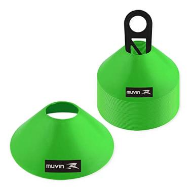 Imagem de Half Cone de Marcação de Plástico Muvin – Kit com 24 - Chapéu Chinês - Treino Funcional – Agilidade – Treinamento – Circuitos – Desempenho - Resistente – Futebol – Basquete – Voleibol – Handebol - Beisebol