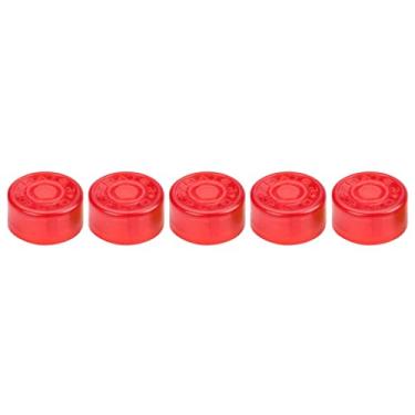 Imagem de Kit Com 5 Botões Protetor Plastico Vermelho Footswitch Pedal