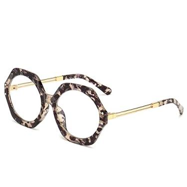 Imagem de Rede de armação grande feminina na moda, tiro de rua vermelho, óculos de sol de personalidade de rosto redondo, óculos de sol protetor solar, óculos de luz plana feminina, óculos de sol da moda, 4, tamanho único