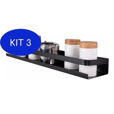 Imagem de Kit 3 Prateleira De Utensílios Cozinha Temperos 50Cm