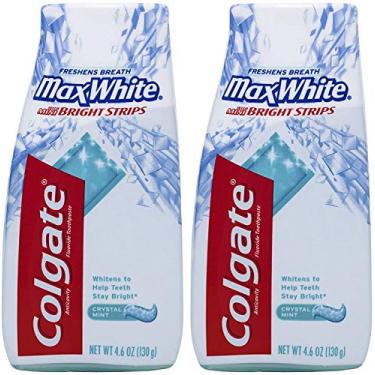 Imagem de Colgate Pasta de dente Max White com mini tiras de respiração, menta cristal - 130 g - 2 unidades